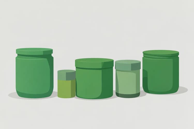 Comparação visual de diferentes tipos de própolis em recipientes distintos.